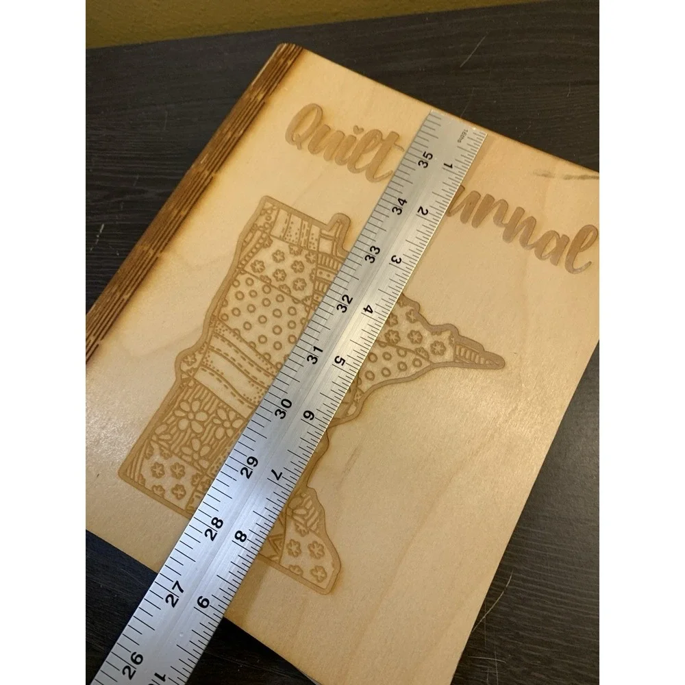 Wooden Quilt Journal With Journal Pages Minnesota Engraved Quilt 8